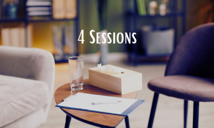 An image of a therapists office with the title 4 sessions.