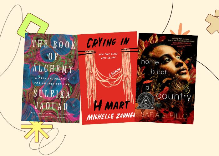 covers of The Book of Alchemy, Crying in H Mart and Home Is Not a Country