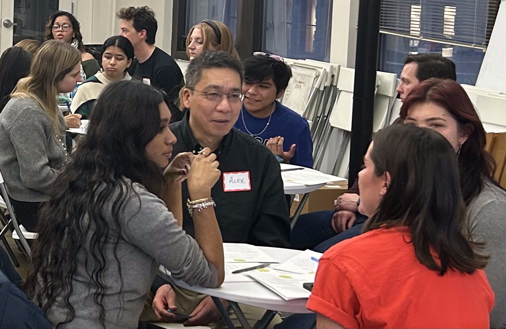 Kyndryl employees working with Girls Write Now